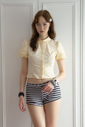 Swan Princes Puff Sleeve Blouse - Butter Yellow